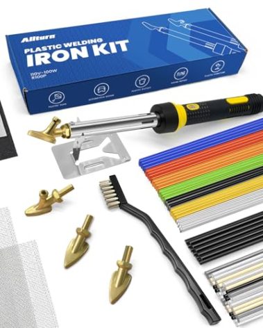 Allturn 110V-100W Deluxe Plastic Welder, Plastic Welding Repair Iron Kit for Car Bumper Dashboard Kayak Canoe Tank Repairs