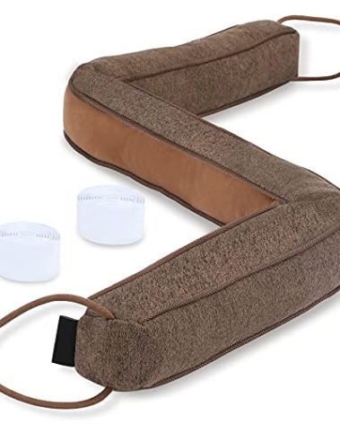 KAKICLAY 48 Inch Draft Stopper for Bottom of Doors and Windows, Heavy Duty Sound Proof Door Draft Guard Gap Snake, Weighted Under Door Noise/Cold Air/Wind Blocker, 2.6Lbs