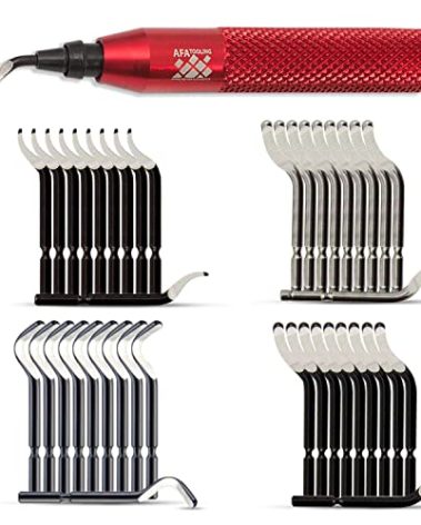 AFA Tooling - Deburring Tool with 41 High Speed Steel Blades - Works on Metal, Resin, PVC Pipes, Copper, Plastic and 3D Printed Edges - Plumbing & 3D Printing Burr Removal Reamer Tool