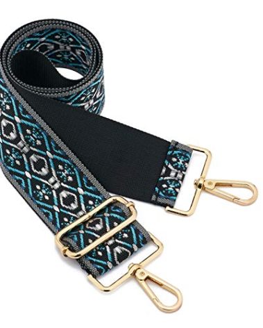 ZOOEASS Wide Shoulder Strap (Extra Long),Adjustable Replacement Belt Guitar Style Crossbody Bag Handbag Strap Multicolor Canvas Straps(wide:1.97"(5CM)) (Color12)