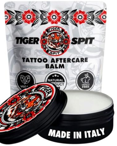 Tiger Spit Tattoo Aftercare, Tattoo Balm to Heal & Protect New Tattoos & Revive Older Tattoos, 100% Natural Tattoo Balm, Vegan Tattoo Butter