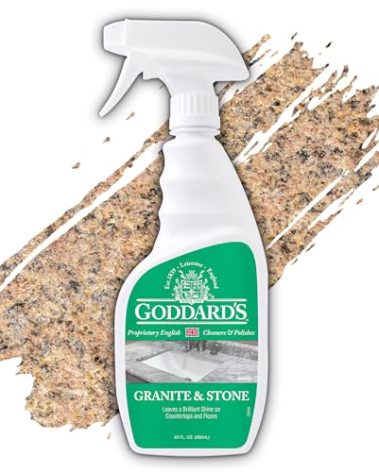 Goddard's Granite & Marble Spray Polish - Clean and Shine Countertops, Tile, and Stone with Carnauba Wax - Water Stain Protection, 23oz