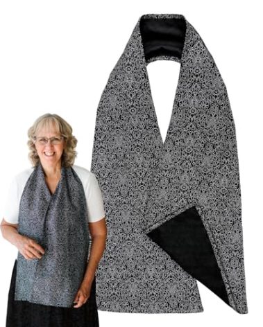Wise Haven Reversible Adult Bibs for Women & Men - Adult Bib Scarf for Elderly - Dining Clothing Protectors - Washable Dining Scarf for Senior Citizens