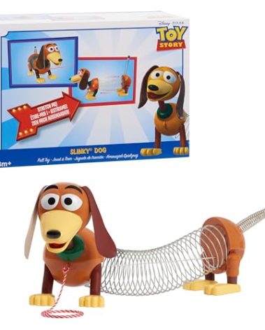 Disney•Pixar's Toy Story Slinky Dog Pull Toy, Walking Spring Toy for Boys and Girls, Kids Toys for Ages 18 Month by Just Play