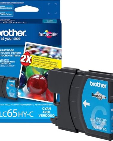 Brother LC65HYC High-Yield -Ink Cartridge, 750 Page-Yield, Cyan