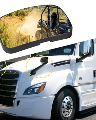 oddiyer Hood Mirror Glass for 2018+ Freightliner Cascadia,Semi Trucks Freightliner Cascadia Accessories,Right/Passenger Side