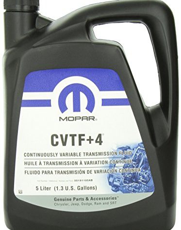 Chrysler Accessories (5191185AA) CVTF+4 Transmission Fluid -1.3 gallon/5 liter, Black