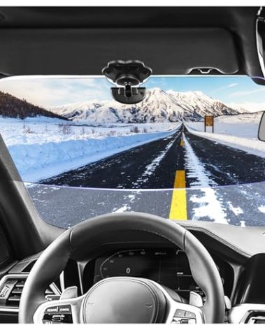 Upgraded Polarized Sun Visor for Car,Anti Glare HD Sun Visor Extender for Car with Cute Cat Claw Clip,180°Adjustable Visor Extender Sun Blocker Fit Most Vehicles