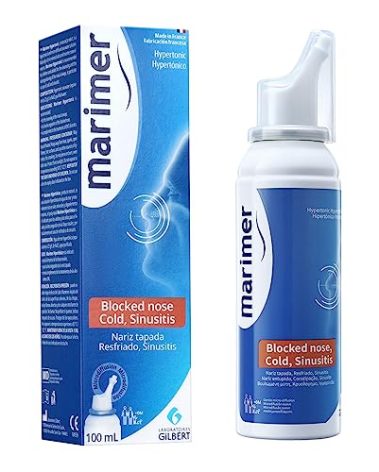 Marimer Hypertonic Saline Nasal Spray – 2.2% All Natural Seawater for Nasal Congestion, Sinus Rinse & Pollen Allergy Relief – Drug-Free Steroid-Free – 3.38 fl oz (100 mL)