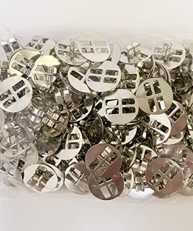 GDJIEDE 100 PCS Wick Sustainer,Metal Base for Wooden Wick Candle