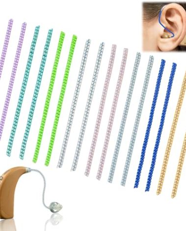 16PCS Cochlear Implant Cable Wrap, Colorful Cochlear Hearing Aid Wires Twist Protector Helps to Protect and Strengthen The Wire, Hearing Aids Accessories Help Protect Enhance The Service Life of Wires