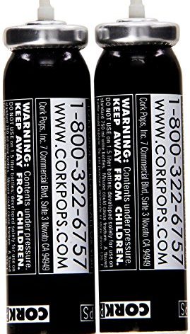 Cork Pops Refill Cartridges – Eco-Friendly, Low-Pressure, Fits All Cork Pops Models, Opens 60-80 Bottles Each, 6 Refills