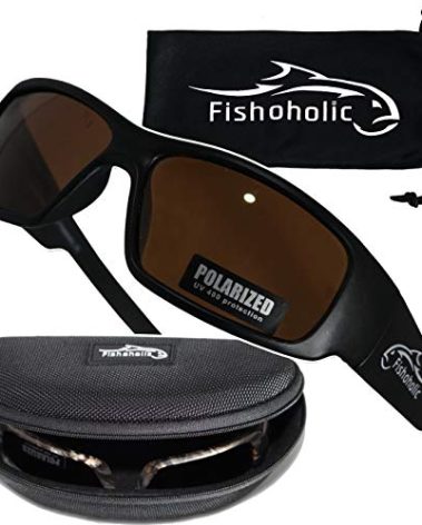 Fishoholic Polarized Fishing Sunglasses UV400 (14 Options) Fishing Gift with Hard Case & Pouch
