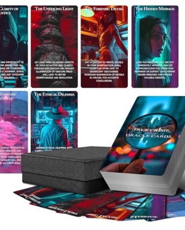 ZZBUY True Crime Oracle Cards, Conspiracy Theory Oracle Deck with Meanings on Them for Beginners Uncovering Hidden Motives, Deception & Emotional Truths