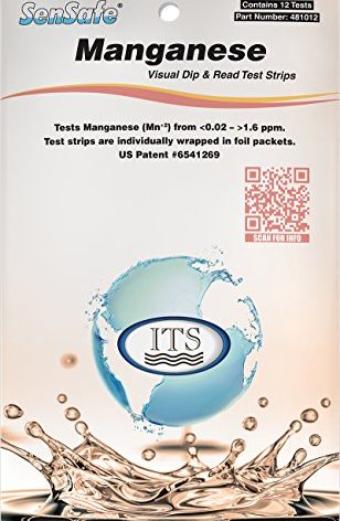 Industrial Test Systems 481012 Sensafe Manganese Water Test Strip Kit 12 Tests