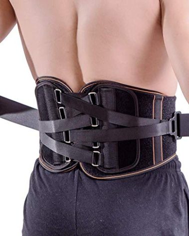 King of Kings Lower Back Brace Pain Relief with Pulley System - Lumbar Support Belt for Women and Men - Adjustable Waist Straps for Sciatica, Spinal Stenosis, Scoliosis or Herniated Disc - Large