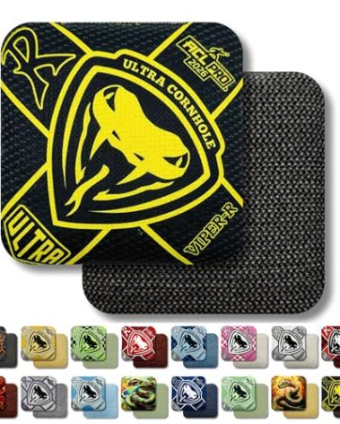 Ultra Cornhole Bags Viper-R Cornhole Bag Set - ACL Approved (Carbon Yellow)