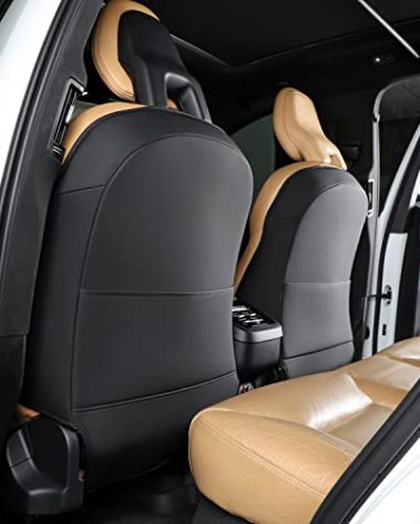 TAIKOO Seat Back Protectors Compatible with Volvo XC90 XC60 S90 S60 V90 V60，Back Seat Cover for Kids Reduce Damage to Seats Caused by Footwear Black Set of 2