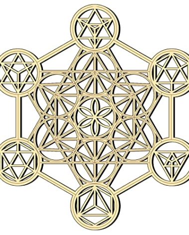 Bnesi 11.8" Metatron's Cube Wall Decor Sacred Geometry Wall Art,Crystal Grid Sacred Geometry Meditation Wall Art Decor (Metatron's Cube)