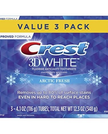 Crest 3D White Whitening Arctic Fresh Toothpaste, 4.1 Ounce (Pack of 3)