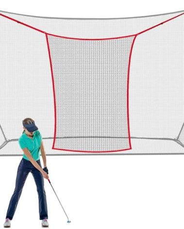 Simgoing Golf Practice Net Extender Attachment for 7 ft or 10 ft Golf Baseball Softball Nets High Impact Chipping Hitting Target Net Extension to Protect Your Sports(4 x 6 ft)