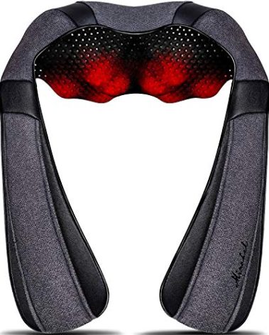 Mirakel Neck Massager for Pain Relief Deep Tissue, Shiatsu Shoulder & Back Massager with Heat - Ergonomic Design Massage, Electric Kneading Whole Body Massager Christmas Gifts for Women, Men, Dad, Mom