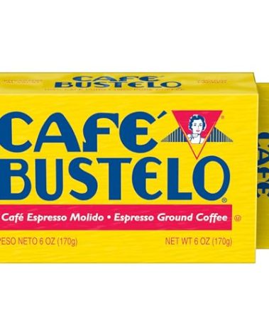Café Bustelo Espresso Dark Roast Ground Coffee Brick, 6 Ounces (Pack of 12)