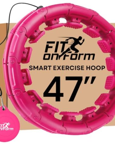 FIT ON FORM Infinity Weighted Hula Hoop for Adults Weight Loss - Smart Exercise Hola Circle Hoop for Women Abs Workout - 47 Inches