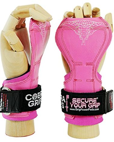 Grip Power Pads Cobra Grips FIT Weight Lifting Gloves, Heavy Duty Straps, Alternative to Power Lifting Hooks, For Deadlifts With Built in Adjustable Neoprene Padded Wrist Wrap Support