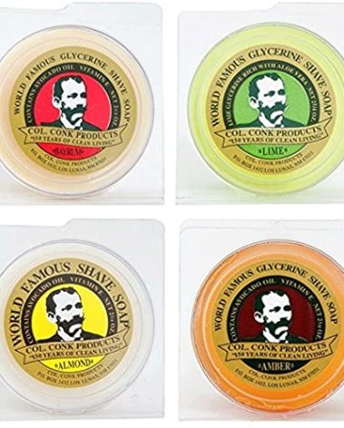 Col. Conk Shave Soap 2.25 Ounces (Variety 4 Pack)