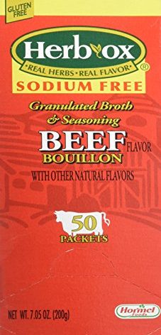 Hormel Herb Ox Beef Bouillon Sodium Free 50 Packets