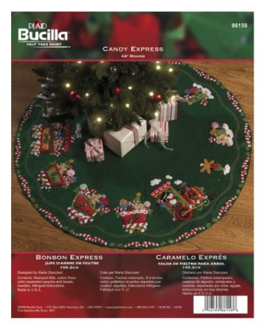 Bucilla 86158 Candy Express Felt Applique Treeskirt Kit, 43-Inch