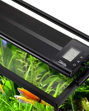 hygger Auto On Off 48-55 Inch LED Aquarium Light Extendable Dimable 7 Colors Full Spectrum Light Fixture for Freshwater Planted Tank Build in Timer Sunrise Sunset