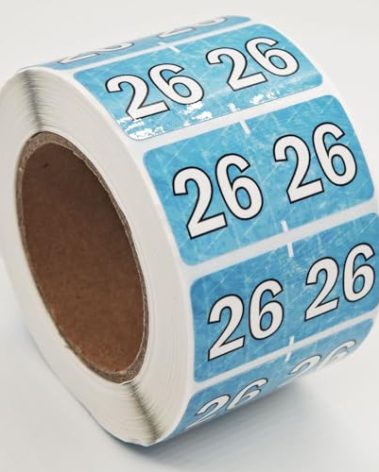 500 Pieces 2026 Year Stickers 0.75×1.5 inch Rectangle Coded Colored File Folders Labels Self Adhesive Year Labels for Tab File Folders Office Supplies(Blue,White)