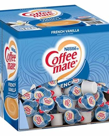 Nestle Coffee mate Coffee Creamer, French Vanilla, Liquid Creamer Singles, Non Dairy, No Refrigeration, Box of 180 Singles
