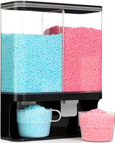 Conworld Laundry Detergent Dispenser, Wall-Mounted Scent Booster Beads Dispenser for Laundry Organizer, Laundry Beads Container, Rice Dispenser, Black