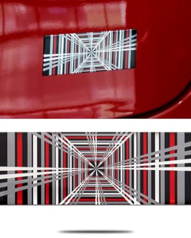 Plaid Badge Emblem Compatible with Tesla Model 3 Y X S Cybertruck Roadster Highland Performance Exterior Rear Trunk Accessories Sticker Decal Decorations Trim Decor Motor Part Emblems Modification
