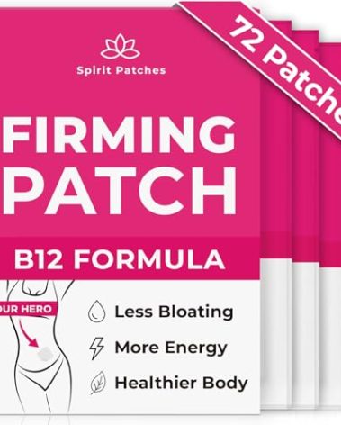Firming B12 Patches (Pack of 72) - 100% Natural Vitamin Patch for Women, Energy & Body Support, Self-Adhesive Transparent Stickers - Enhanced Formula