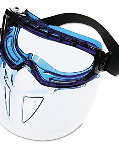 Jackson Safety V90 Shield Clear Anti Fog Lens Protection Goggle with Blue Frame