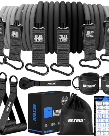 Heavy Resistance Bands for Working Out, 300lbs/360lb/420lb Exercise Bands Workout Bands with Handles, Door Anchor, Ankle Straps, Home Gym Workout Equipment for Men Fitness Strength Training Stretching