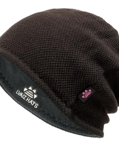 Lvaiz Mens Winter Beanie Hat Warm Fleece Lined Skull Cap for Men Reversible Women Windproof Watch Hat Knit Warm Unisex Beanie