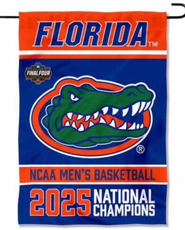 Florida Gators 2025 College Basketball National Champions Double Sided Garden Banner Flag