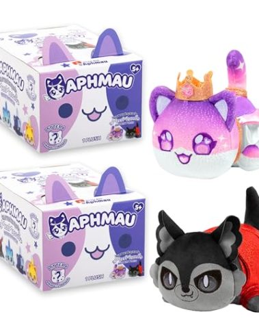 Aphmau 6” MeeMeow Mystery Plush 2 Pack Bundle – Series 6; YouTube Gaming Channel, Blind Box, 10 Possible Friends, Friends MeeMeows, Official Merch