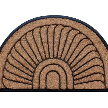 A1HC Natural Coir and Rubber Door Mat, 24”x36”, Thick Durable Doormats for Entrance, Heavy Duty, Low Pile Door Mat, Easy to Clean, Long Lasting Front Entry Doormat