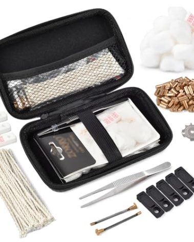 The Left Bridge Lighter Repair Kit with Case, Vintage Lighter Repair Kit, Flint Screw Kit, Lighter Accessories Repair Kit Tools for Fluid Lighter, Petrol Lighter Repair and Maintenance Kit