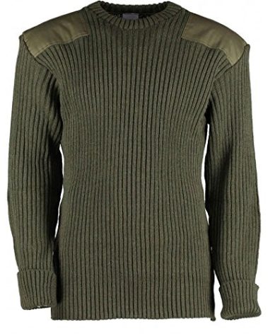 British Commando Sweater Woolly Pully Crew Neck - 3XL Olive Drab