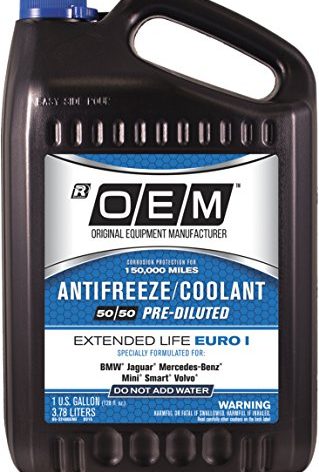 Recochem OEM European Vehicles Premium Antifreeze 50/50 Extended Life Coolant - Euro I Blue 1 Gallon, 1 Pack