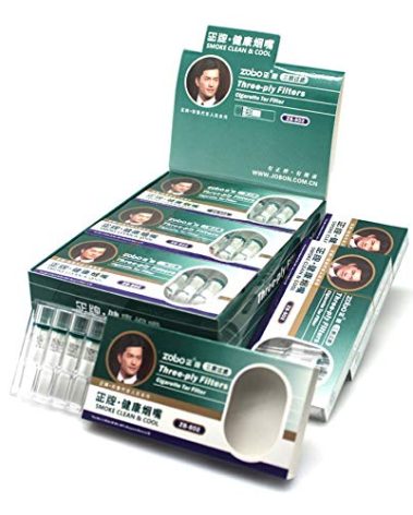 ZOBO Disposable Cigarette Filters Three-Layer Microporous Multi-Filtering to Reduce Tar and Smoke Stains (120 Per Pack) Elegant and Stylish Design, Suitable for Regular and King Size of Cigarettes