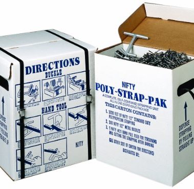Nifty Products SPSPKIT 252 Piece Polypropylene Portable Strapping Kit, 3000' Length x 1/2" Width Coil, Black