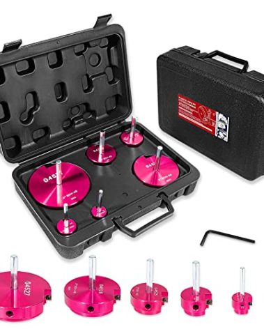 6 Piece Plastic Pipe Fitting Reamer Kit for 1/2" Drill, Includes 0.75", 1", 1.5", 2", 3", 4" Reamers, Carbide Cutting Inserts, For PVC, CPVC, ABS Pipe Fittings